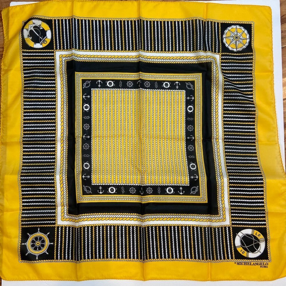 NWOT Michelangelo Anchor scarf 30" x 30"